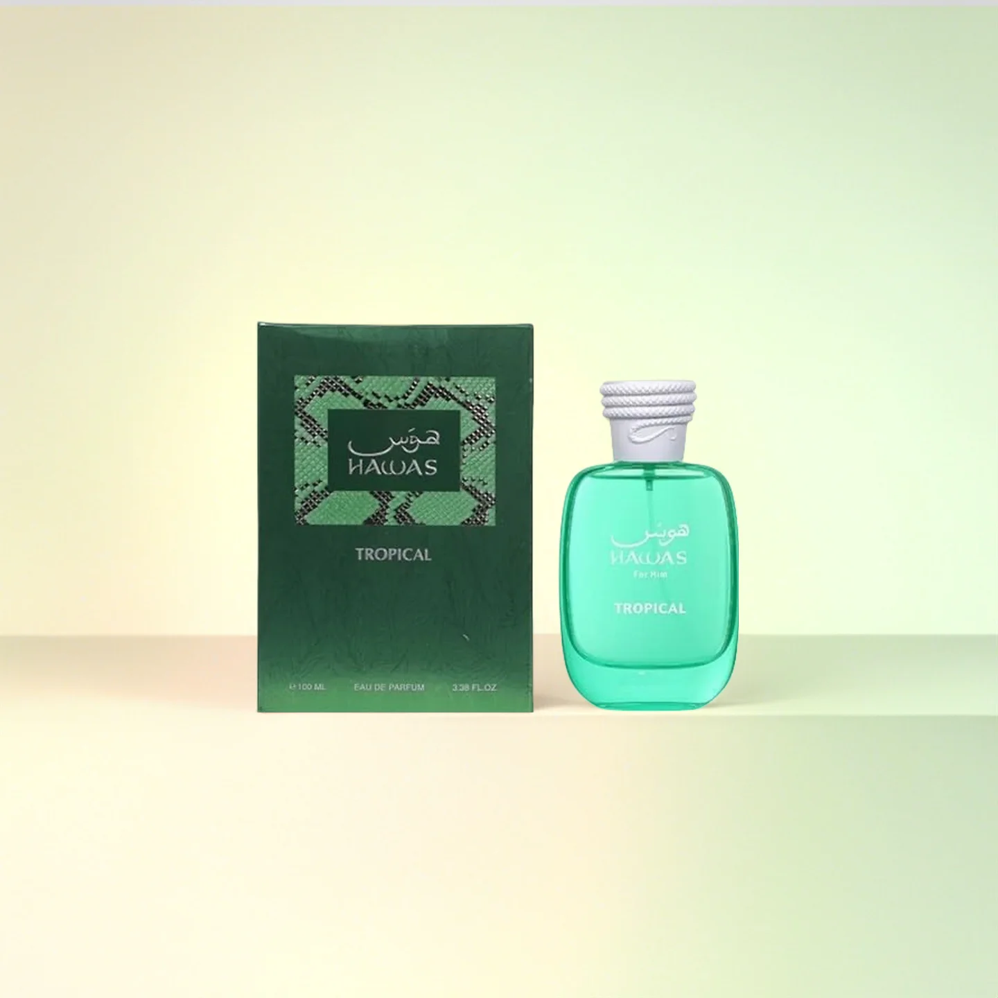 

RASASI Hawas Tropical Парфюмерная вода, Зеленая стеклянная бутылка, Свежий аромат для личного использования, 100 мл