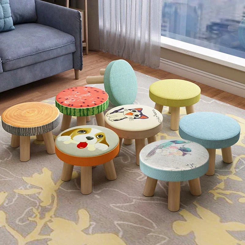 Minimalism Entrance Stool Bedroom Modern Round Shoe Changing Bench Stool Ottoman Chair Small Taburete Hallway Furniture