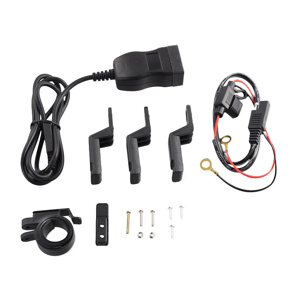 Waterproof Motorcycle USB Fast Charger With Type C Port Socket Connector - Digital Voltmeter Cell Mobile Charger Accessory