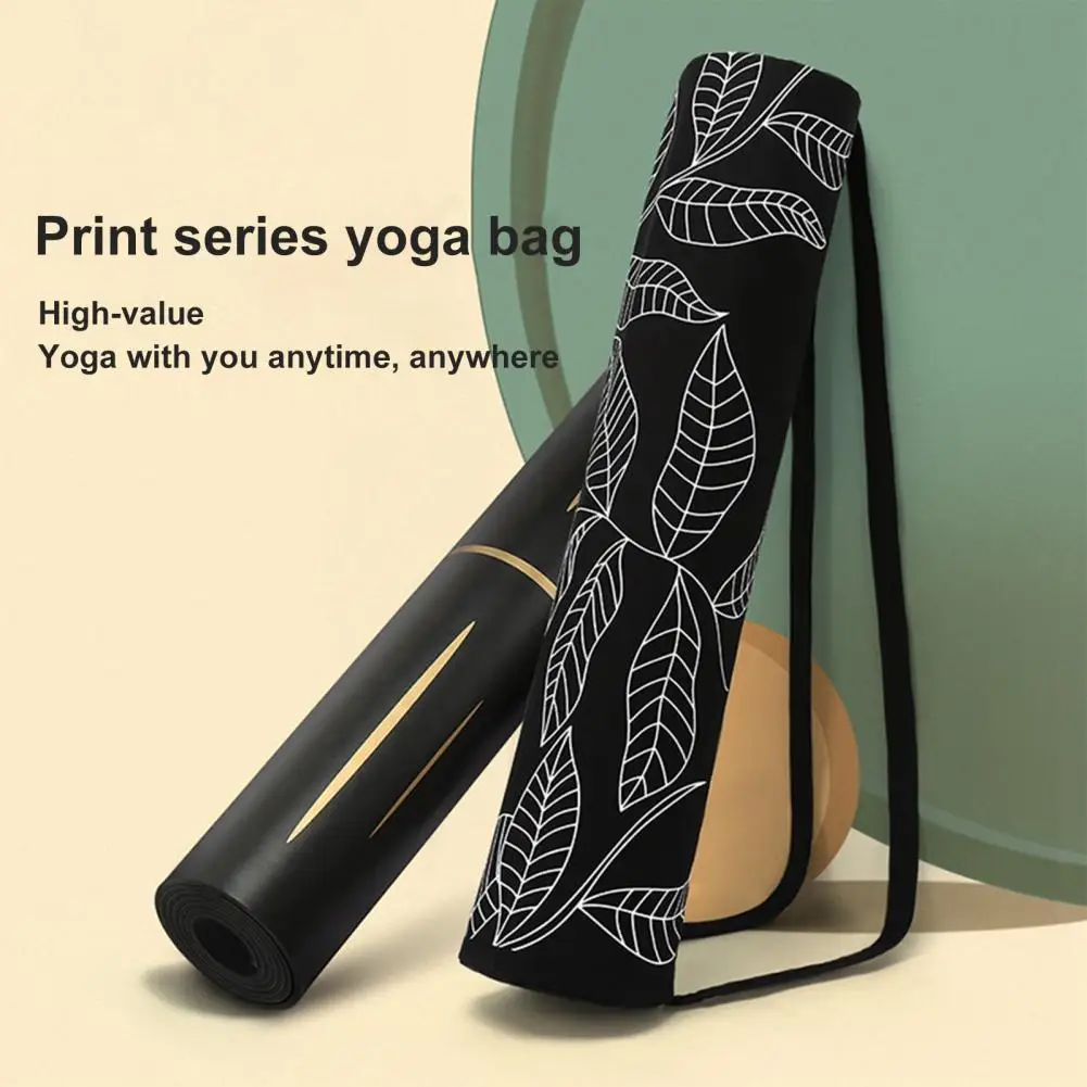 Yoga Backpack Case Bag Waterproof Yoga Mat Bag Pilates Fitness Workout Tote Yoga Handbag Leaf Print Large Duffel Gym Bags