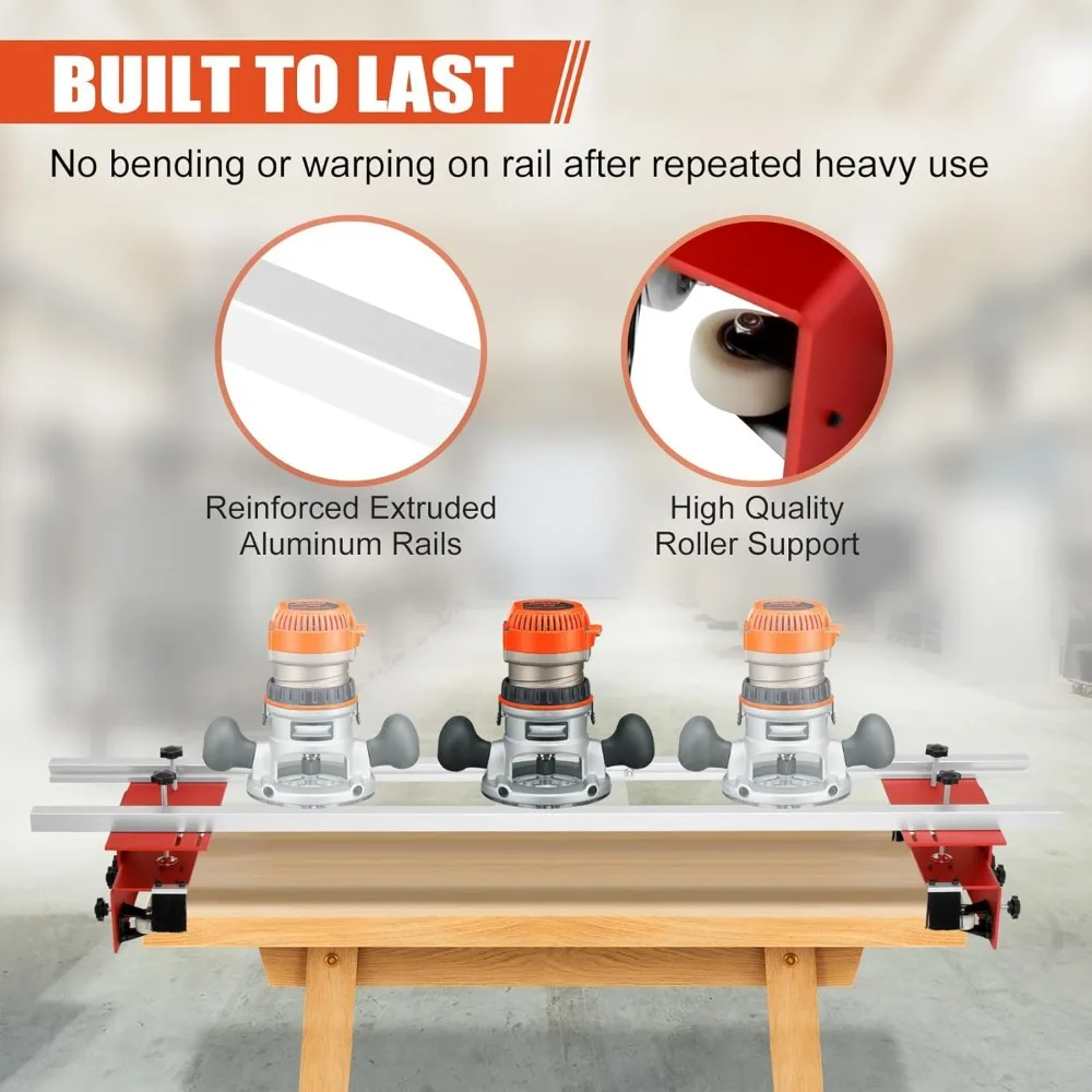 Router Sled, แบบพกพาและง่ายต่อการปรับ Slab Flattening Jig, Router Sled, ตัดเครื่องไสสําหรับไม้แบน