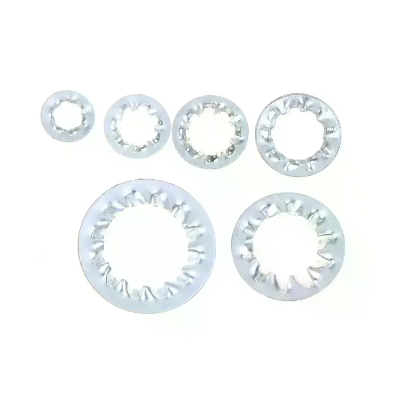 100Pcs M3 M4 M5 M6 M8 M10 M12 M14 M16 Galvanized Carbon Steel Internal Toothed Inner Serrated Lock Washer Shakeproof Gaskets