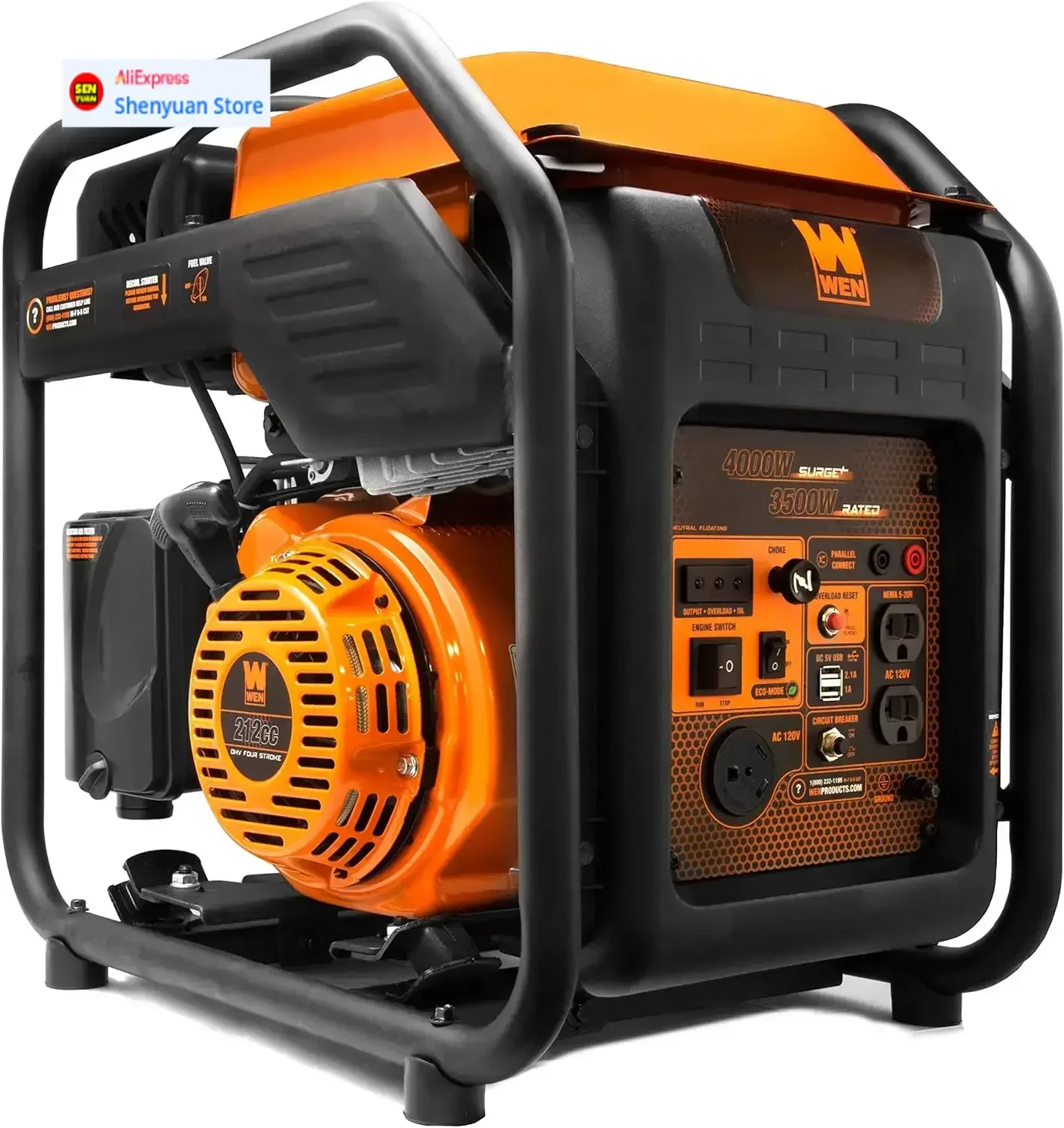 

BestsellerBestsellerCurated GN400i RV-Ready 4000-Watt Open Frame Inverter Generator, CARB Compliant, Black/orange