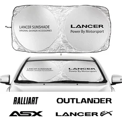 For Mitsubishi Lancer EX Outlander Lancer Pajero ASX Campetition Colt Evolution X L200 Anti-uv Car Windshield Sunshades Cover