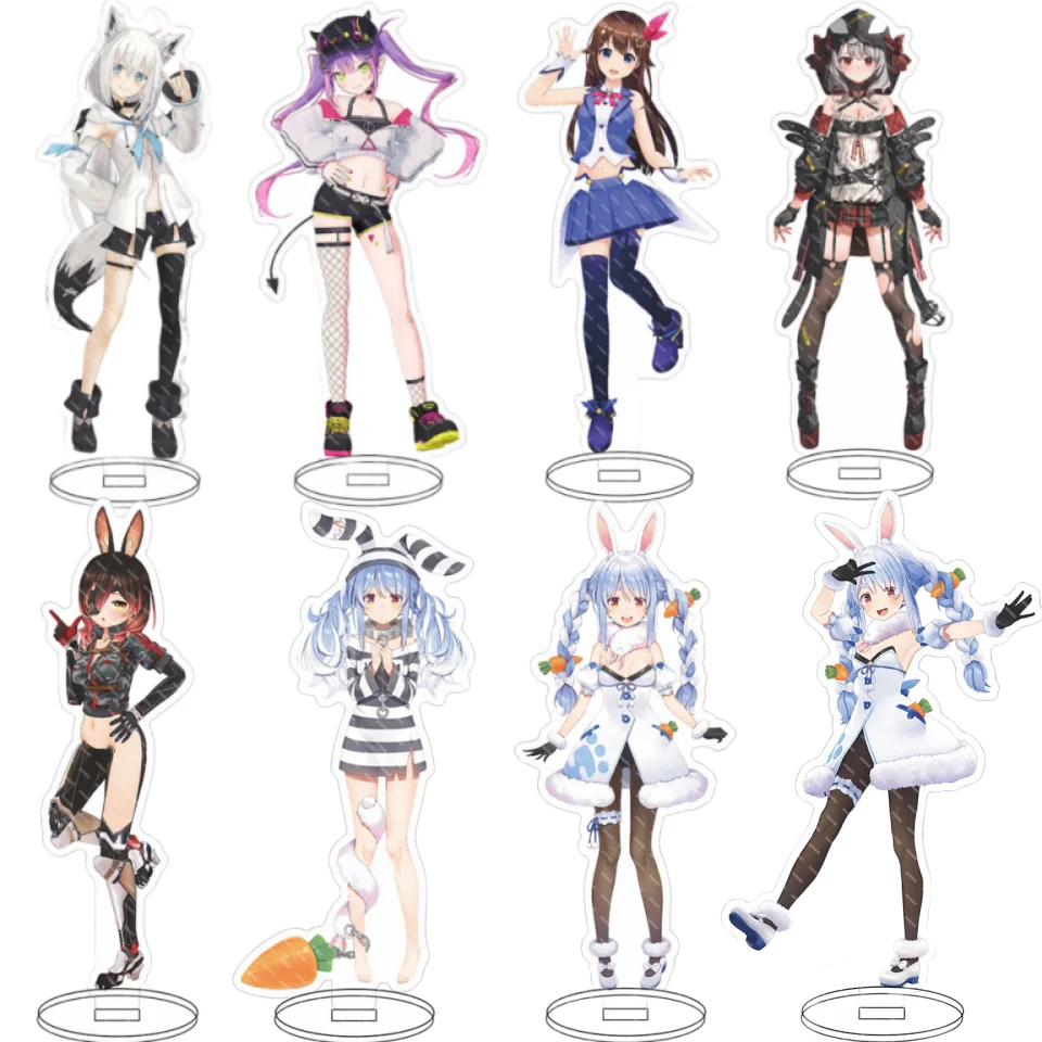 Hot Anime Hololive Vtuber Figure Acrylic Usada Pekora Uruha Rushia Hosimati Suisei Inugami Korone Bags Stand Model Fans Gift