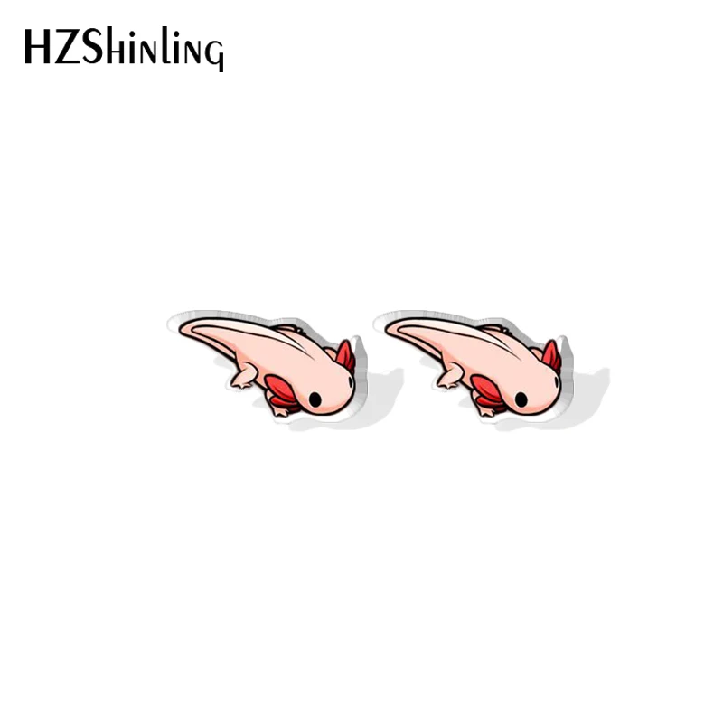 2023 Cartoon Frogs Axolotl toad Acrylic Resin Stud Earrings Epoxy Handmade Jewelry Gifts Friends