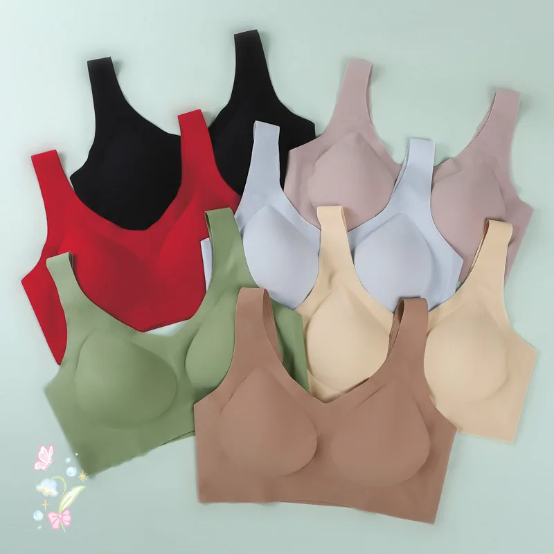 New Women's Bra No Trace Breathable Bra No Steel Ring Breathable Comfortable Large Size Underwear Vest Bralette  Underwear