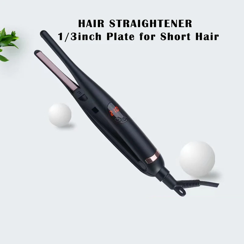 

2 in 1 Flat Iron Hair Straightener Hair Curler Professional Ceramic Flat Iron For Short Hair Women And Men Beard Straightener