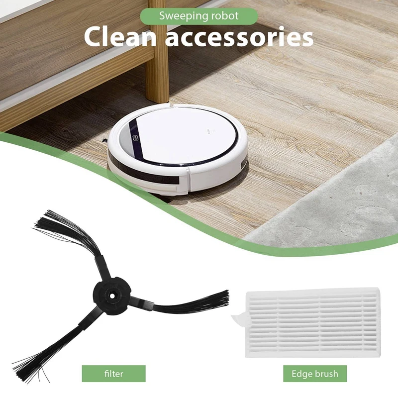 AC66 6X боковая щетка + 5X фильтр для Lidl SilverCrest SSR 3000 A1 аксессуары для роботов-пылесосов замена пылесоса