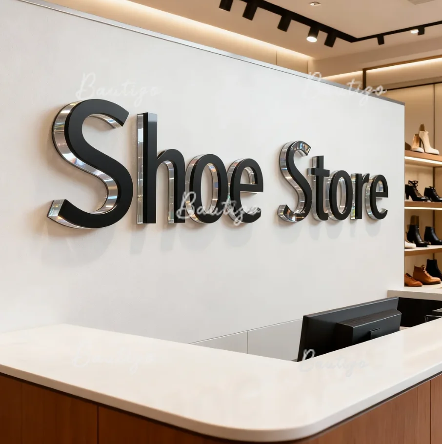 

Изготовленный на заказ акриловый бизнес-логотип, настенный знак, буквы, изготовленный на заказ акриловый рекламный знак, логотип обувного магазина, персонализированный бизнес-логотип