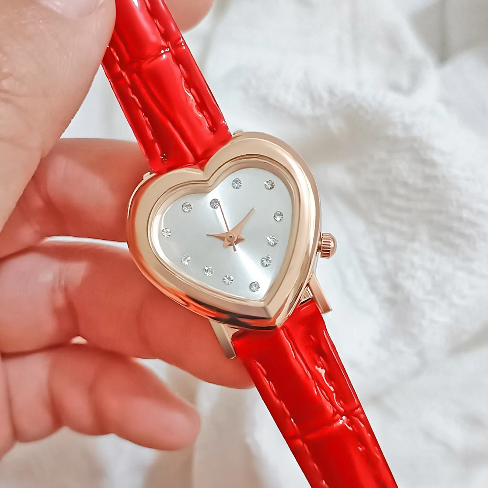 Reloj de cuarzo con esfera de corazón Para Mujer, cronógrafo de pulsera de cuero, único, a la moda, nuevo