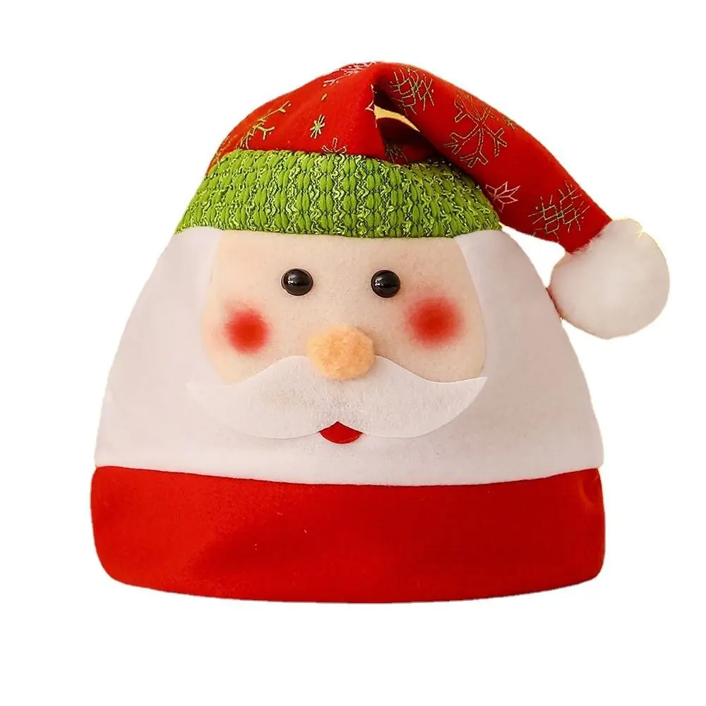 Grandes décorations Skullies boule en peluche pour hommes, bonnets de dessin animé du père Noël, chapeau de Noël, casquette d'hiver coréenne