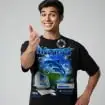 Frutiger Aero T-Shirt, Y2K Webcore Graphic Tee, Internet Paradise Dolphin Shirt, Retro Futuristic Vaporwave Aesthetic