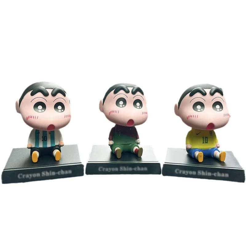 11cm Crayon Shin-Chan Bobblehead Doll Creative Car Ornaments Player Xiaoxin Cartoon Car Decoration Anime Figures Model Toys Gift