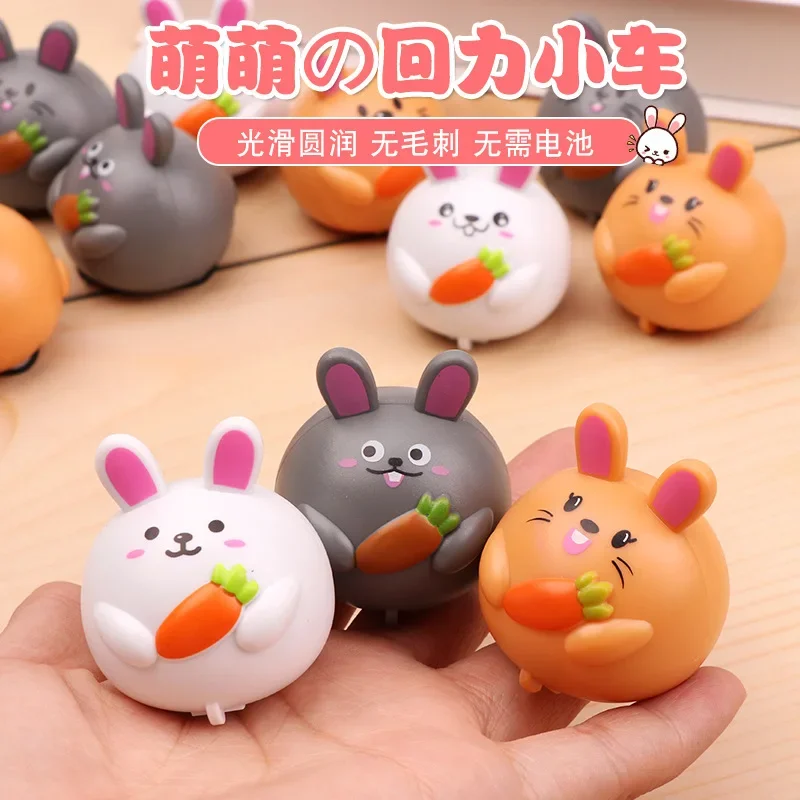 5Pc Cute Carrot Rabbit Pull Back Cars Toys for Kids Birthday Baby Shower Party Favors Happy Easter Party Souvenir Pinata Fillers