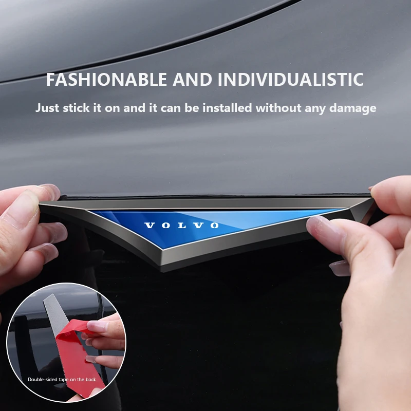 جسم السيارة واقية المعادن ملصق سيارة درابزين الجانب شفرة شارة لفولفو Xc60 Xc90 V60 S60 V90 XC40 S90 S40 2025 اكسسوارات السيارات