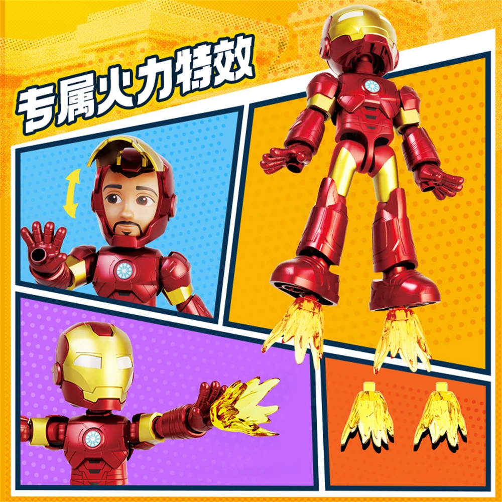 Blokees Spider Man Miles Morales Action Figure Toy 12cm Iron Man Hulk Black Panther Spider Gwen Assembly Building Blocks Gifts image 3