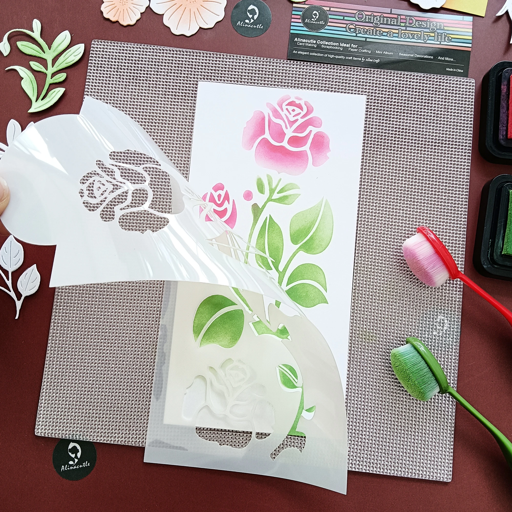 Easy Blending Grip Mat Multi-Use Sticky Mats Pad zum Stempeln Positionierungswerkzeug Klebebandfreie Schablone Ink Blending Pad