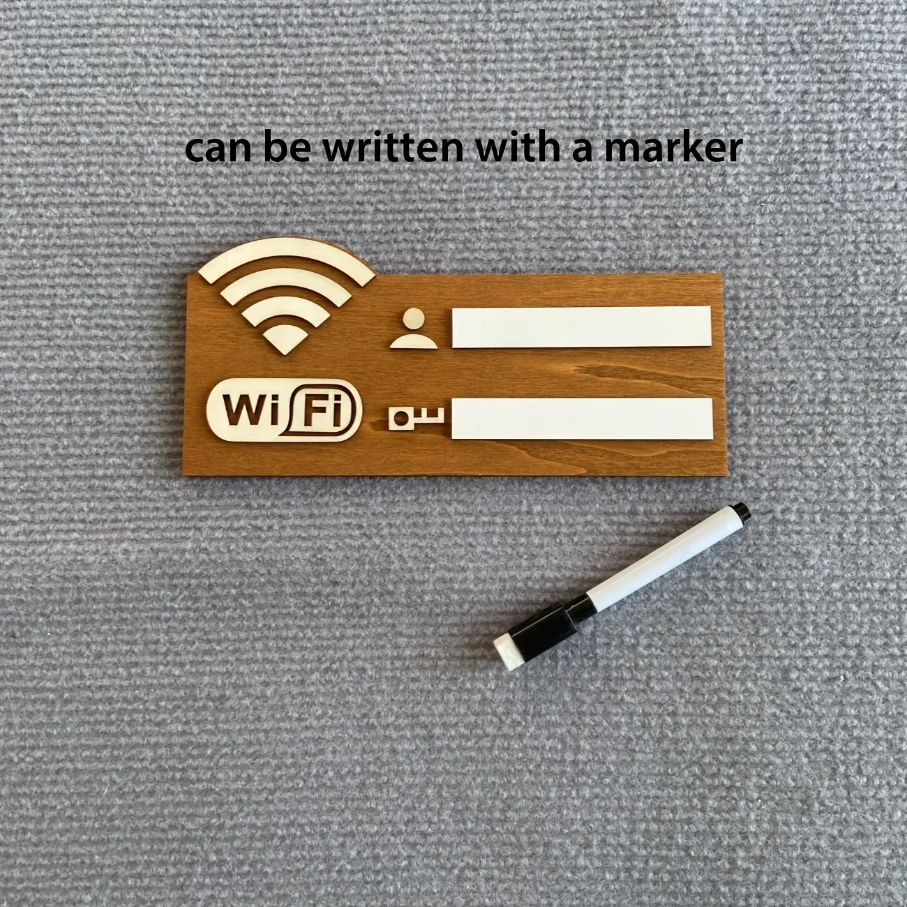 1 Stück Rustikales Holz-WLAN-Passwort-Schild, Vintage Wandmontiertes Drahtloses Netzwerk-Indikator-Schild, Multifunktionales Wohndekor-Accessoire – Detail 2