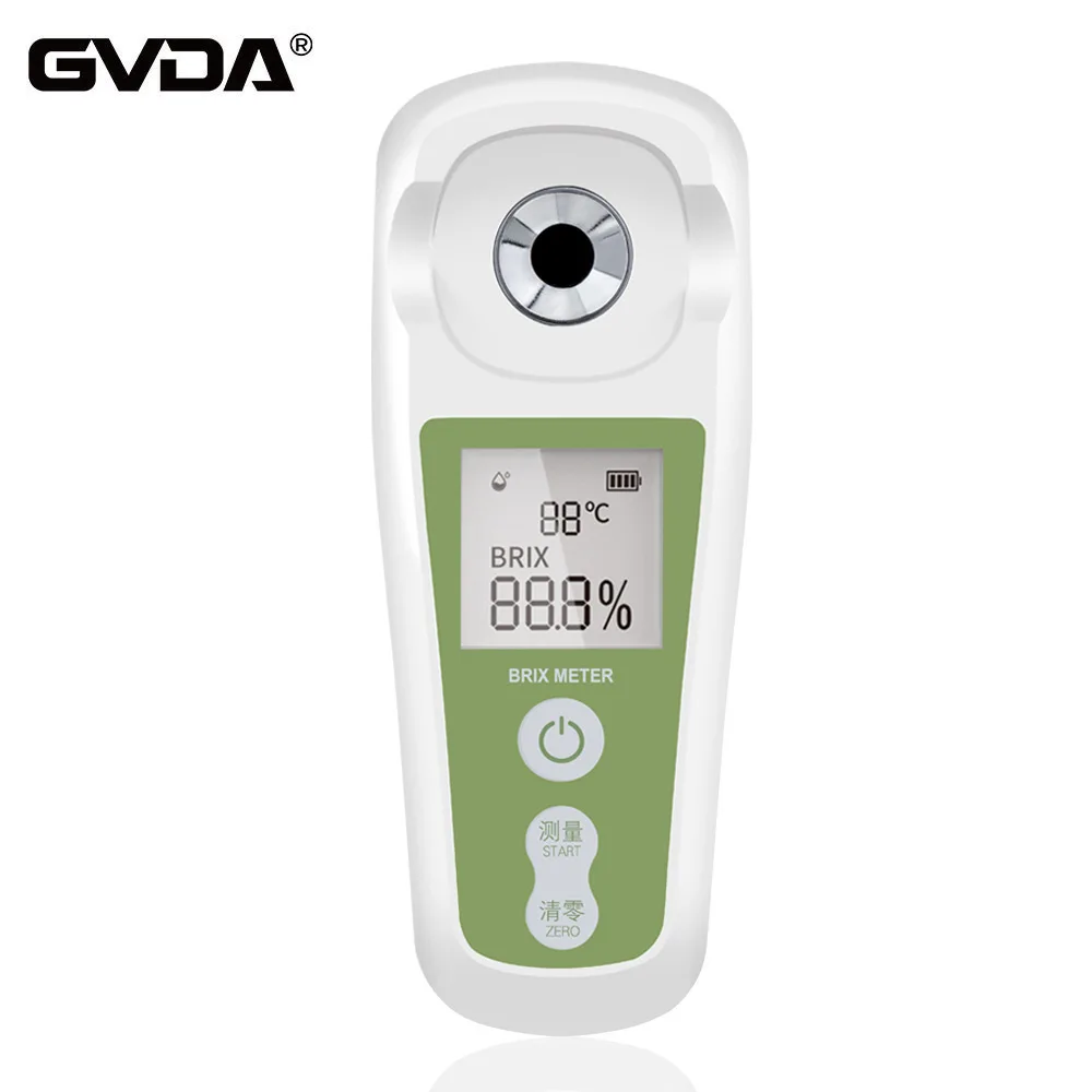 GVDA Refractometer Sugar Brix Meter Refratometro Wine Beer Alcohol Drink Fruit Concentration Densitometer Saccharimeter