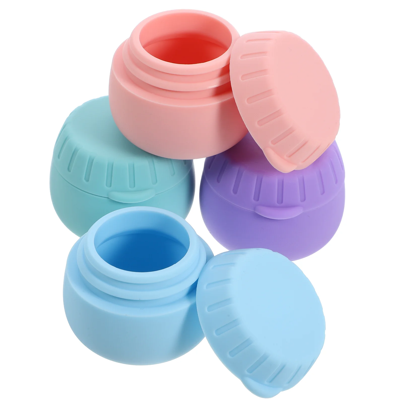 

4 Pcs Packing Box Small Containers with Lids Travel for Creams Silicone Jars Sample Lip Balm Lotion