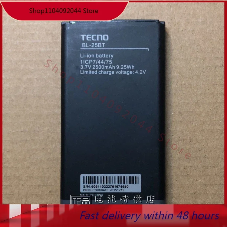 for TECNO mobile phone battery BL-25BT mobile phone board 9.25WH 2500mAh battery