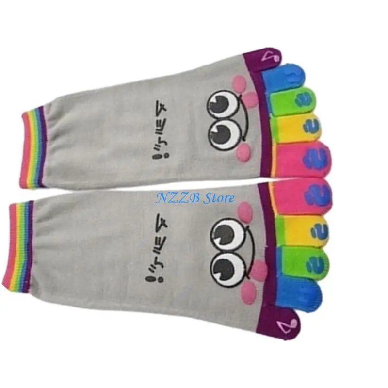 

T21F Toe Socks for Womens Five Finger Ankle Socks Cartoon Socks Breathable Cotton Socks Funny Novelty Short Socks Gifts
