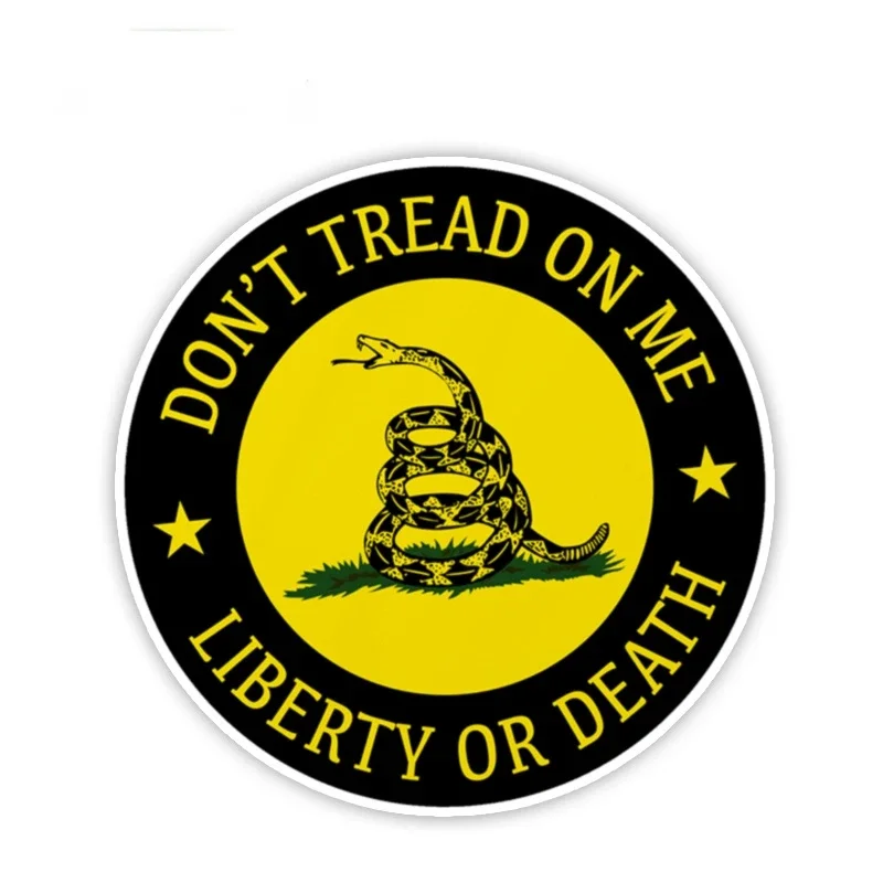 Time Don't Tread on Me Decal Sticker Laptop Car Window Stickers Gadsden Flag 2nd Guns Military Car Accessories