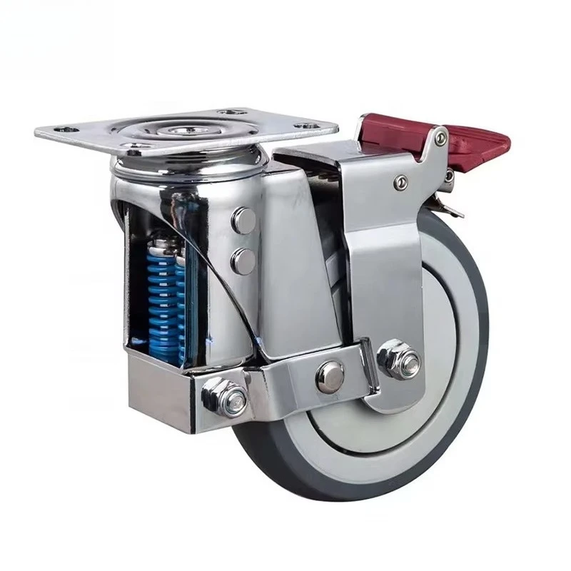 4-Inch casters Industrial casters with spring-loaded casters with shock absorbers