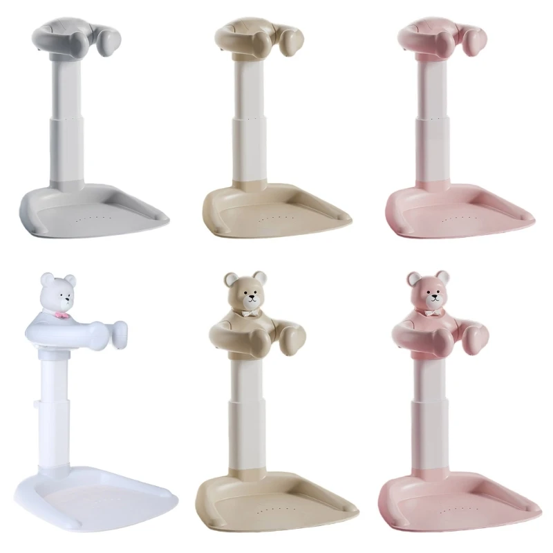 Portable Baby Standing Bath Rack Shower Support Holder Height Adjustable Infant Bathtub Stand with Nonslip Large Base