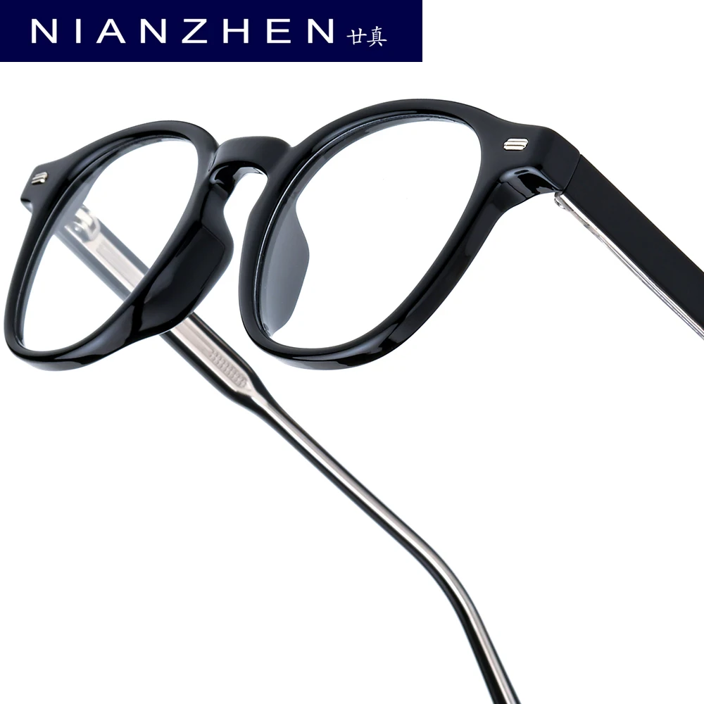 NIANZHEN TR90 Eyeglasses Frame Men Square Brand Design Glasses Women Retro Vintage Eyewear Ultralight Japanese Spectacles 2236