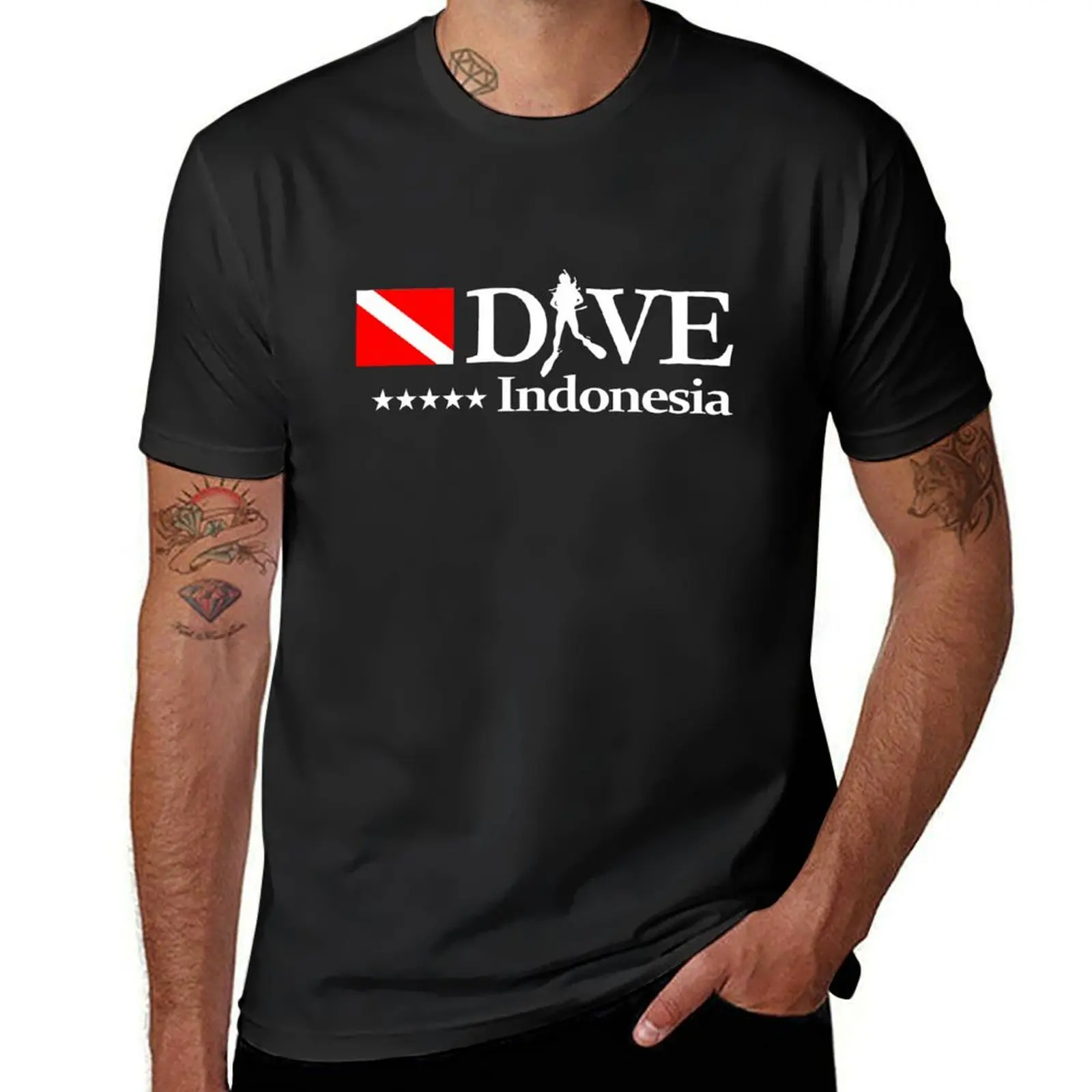 Indonesia (DV4) T-Shirt kawaii clothes plus sizes quick-drying black t shirts for men