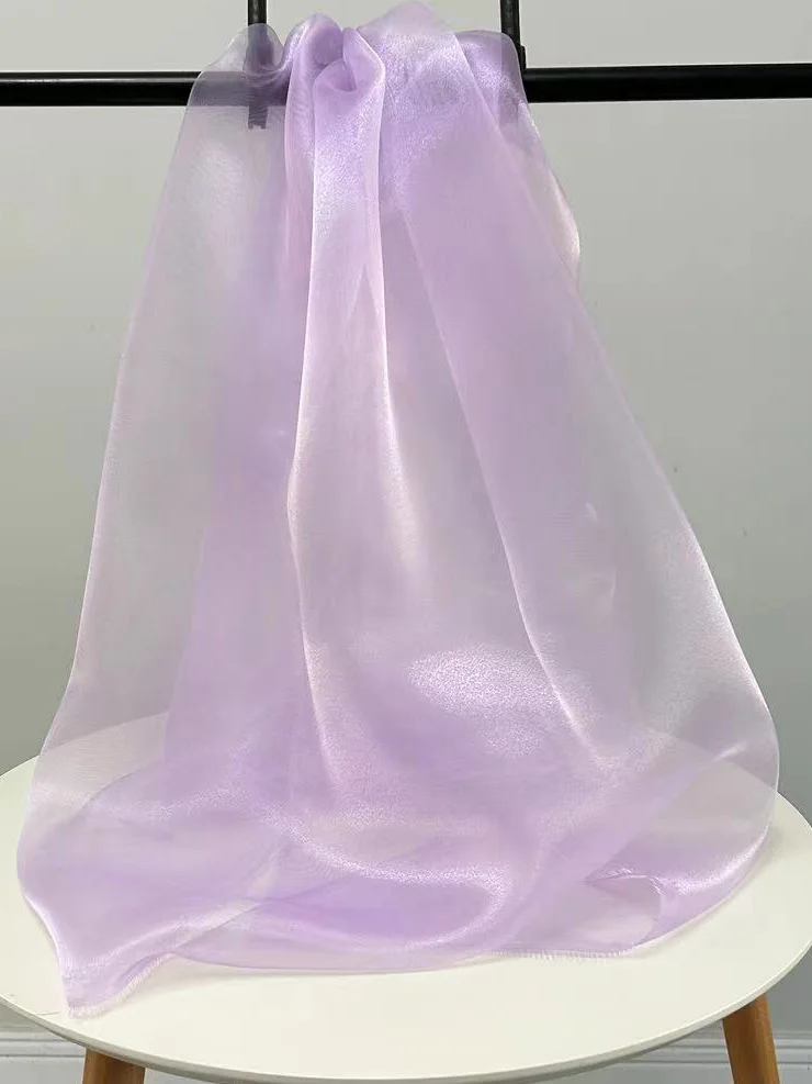 Hilo de cristal brillante perla brillante, precio de un metro, tela de organza, hilo duro, hilo de estilo de alta gama, tela para ropa de boda