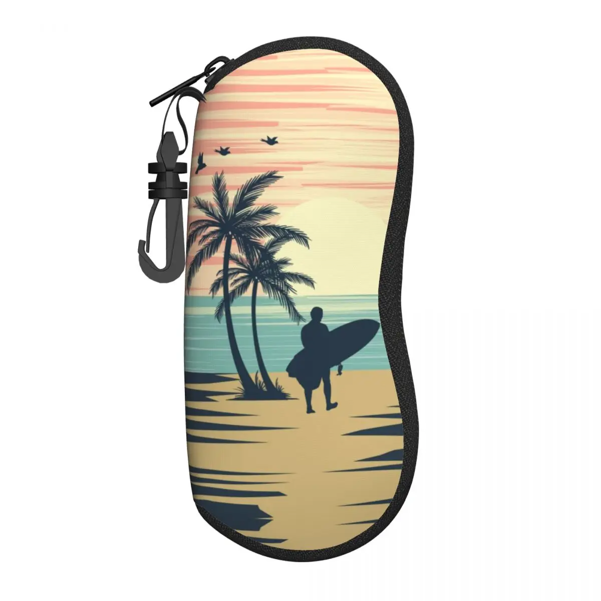 Custom Retro Surfing Shell Eyeglasses Protector Cases Cool Sunglass Case Summer Beach Surfer Glasses Pouch