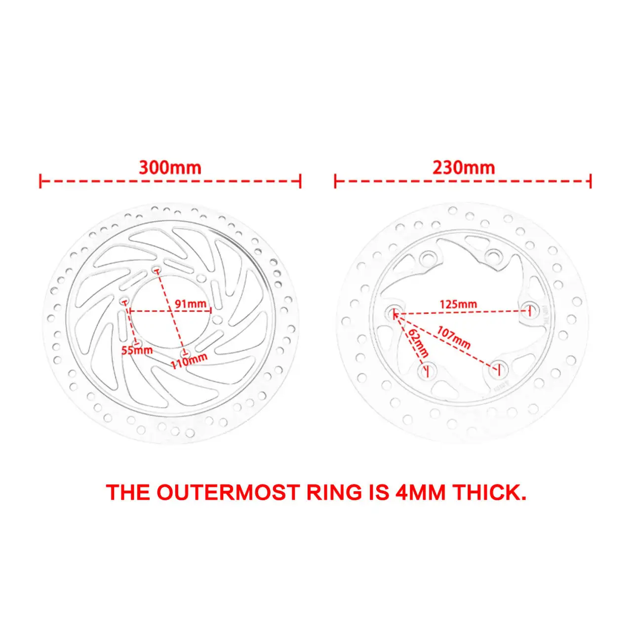 300mm 230mm Motorcycle Front Rear Brake Disc Brake Rotor for Duke 125 200 250 390 RC125 RC200 RC250 RC390 RC 125 200 250