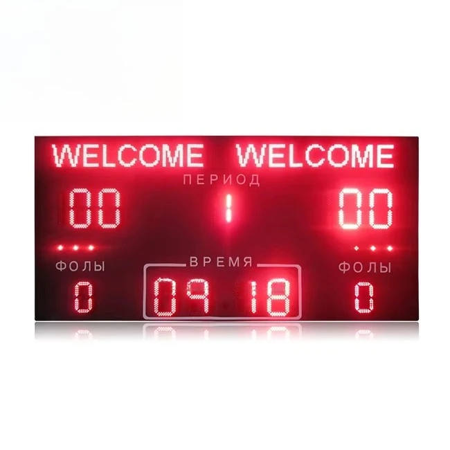 High brightness outdoor led basketball scoreboard electric led sports scoreboard 7-segment led digital football scoreboard