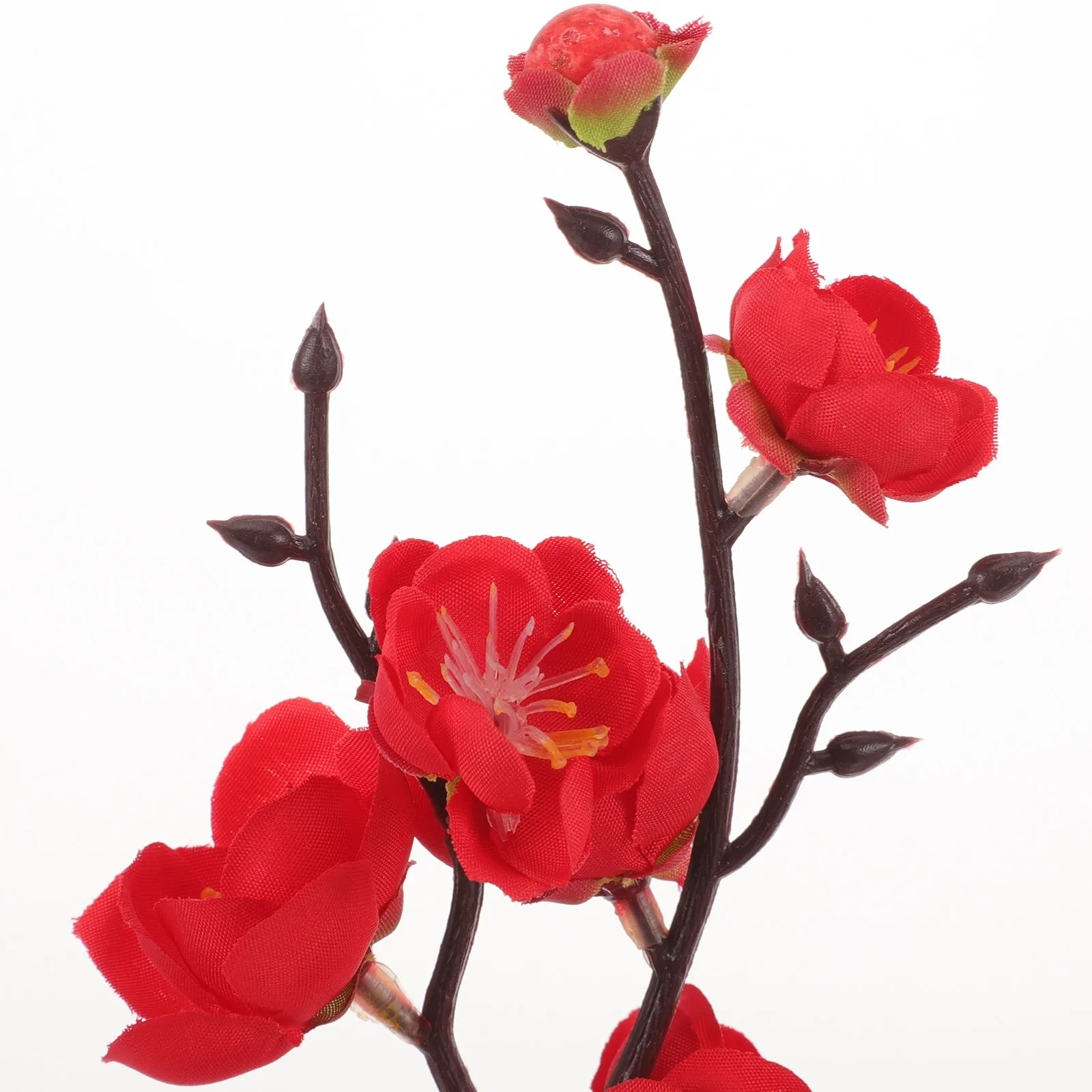

3Pcs Artificial Plum Blossom Picks Bright Color Realistic Simulation Branches Home Decor Vase Filling DIY Crafts Weddings