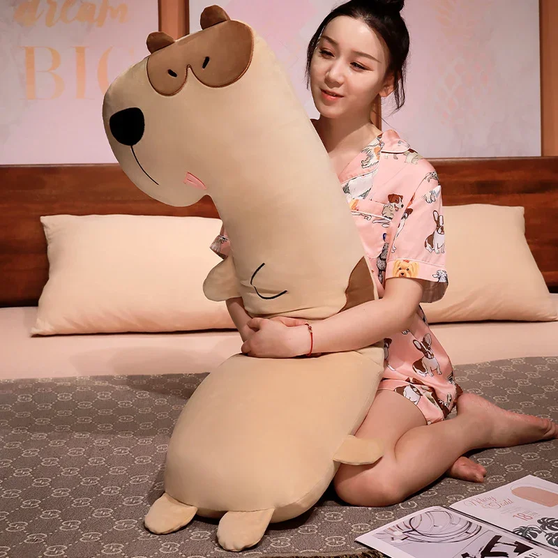 80-120cm Giant Long Dog Plush Toy Throw Pillow Stuffed Soft Animal Doll Cute Sofa Chair Cushion Birthday Valentine Present