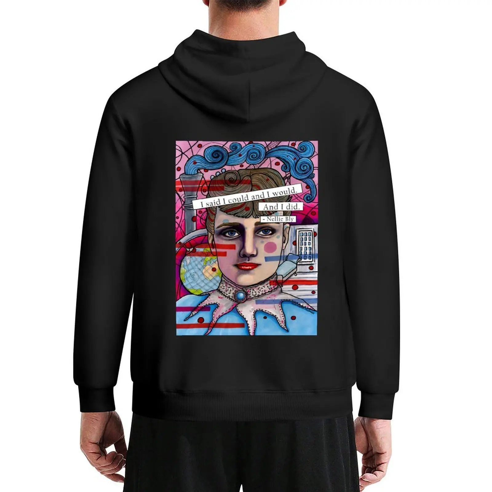 

Nellie Bly Hoodie men's autumn clothes aesthetic clothing anime clothes men clothing big size hoodie