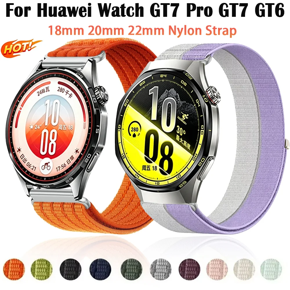 18mm 20mm 22mm Sport Nylon Strap for Huawei Watch 5 GT7 Pro GT7 GT6 5 4 46mm Bracelet Amazfit Bip Max 6 5 Balance 2 3 Wristband