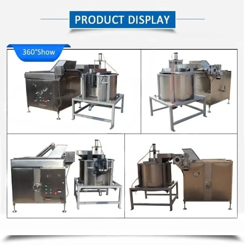 Extra Oil Throwing Removing Machine High Capacity Continuous Peanut Cashew Deep Fryer Deoiling Equipment