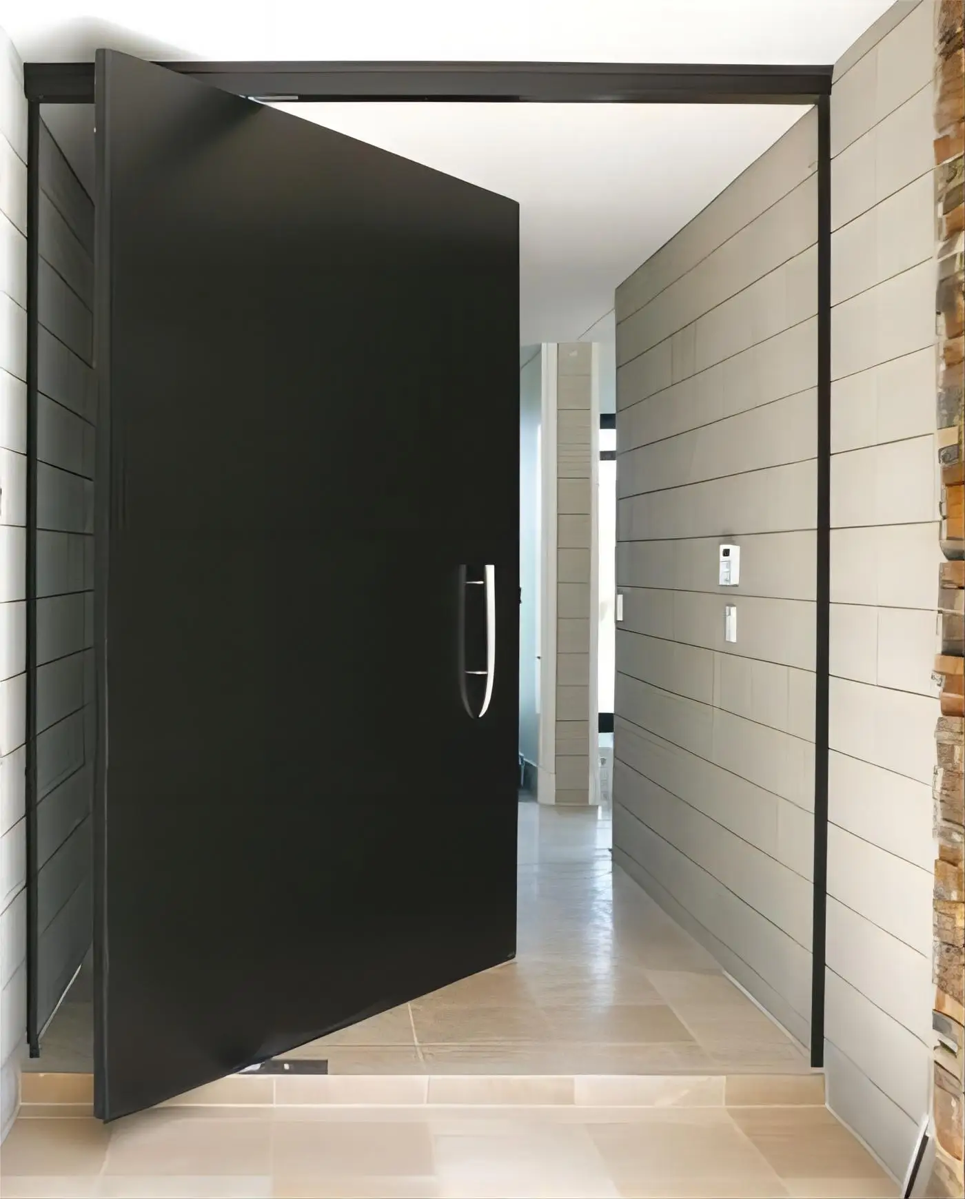 Sixinalu-Porte d'entrée résidentielle, porte d'entrée principale, conception moderne, taille personnalisée et document, sécurité en acier, portes en aluminium pour la maison