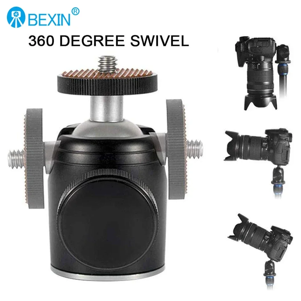 BEXIN K26A Ball Head Mount Metal 360 Degree Swivel Mini BallHead 1/4\