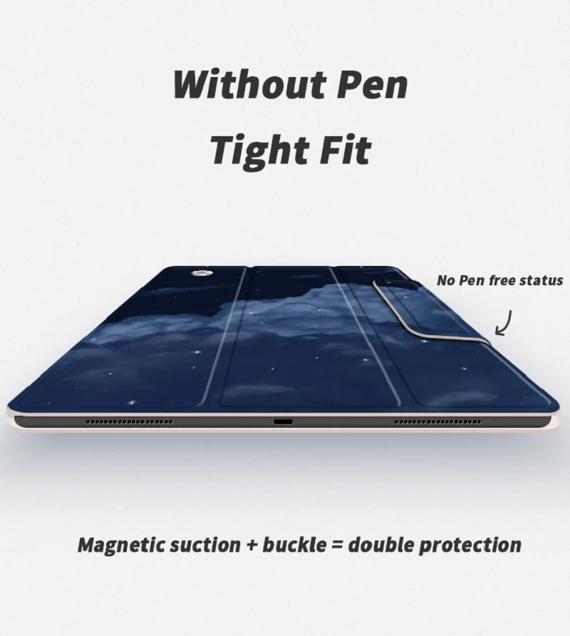 ZOYU Magnetik Dapat Dilepas untuk iPad Air 4/5th Gen 10.9 Inci Casing, untuk iPad 10 10.9 2022 Pro 11 12.9 Inci Mini6 Casing Gesper Magnetik