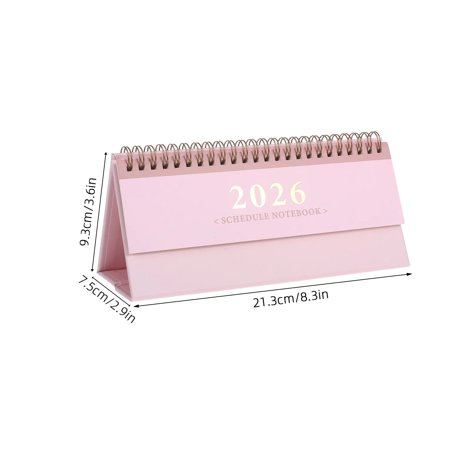 Small Standing Flip Desk Calendar 2025-2026 Portable Mini Monthly Planner Thick Paper Twin-Wire Binding Compact Desktop Calendar