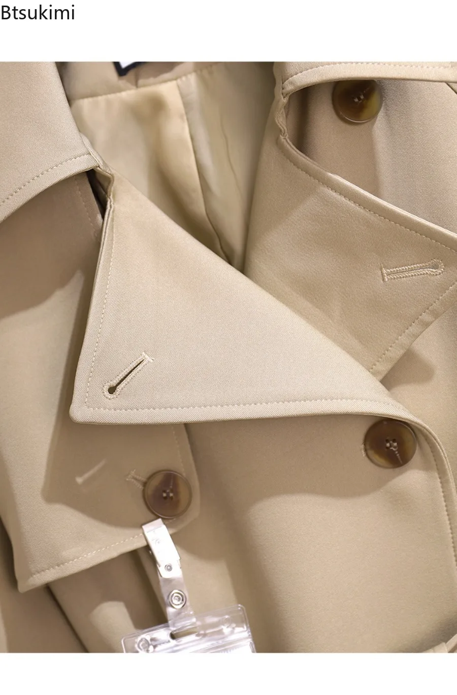 Women British Style Windbreaker Streetwear 2025 New Spring Autumn Solid Double Breasted Long Trench Coats Elegant Casual Jackets