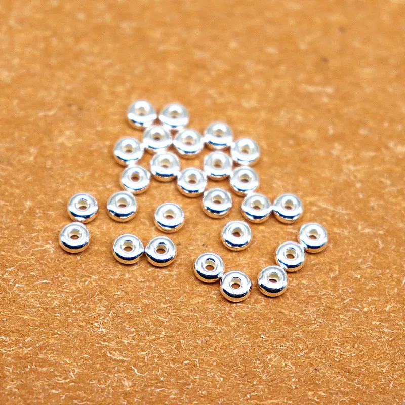 Solid 925 Sterling Silver Beads for DIY Making