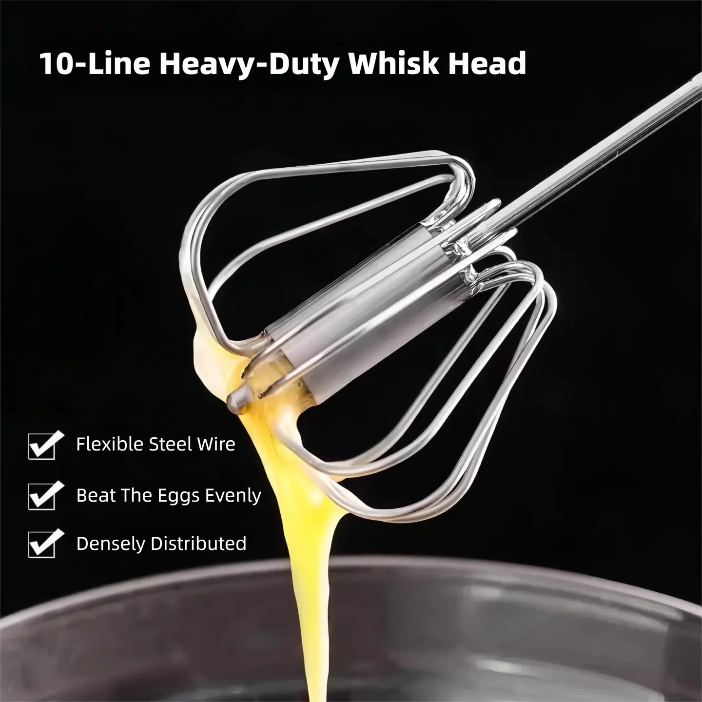 1/3/5pcsSemi-automatic Egg Beater Stainless Steel Press Type Egg Beater Manual Whipped Cream Whisk Egg Mixer Handheld BakingTool
