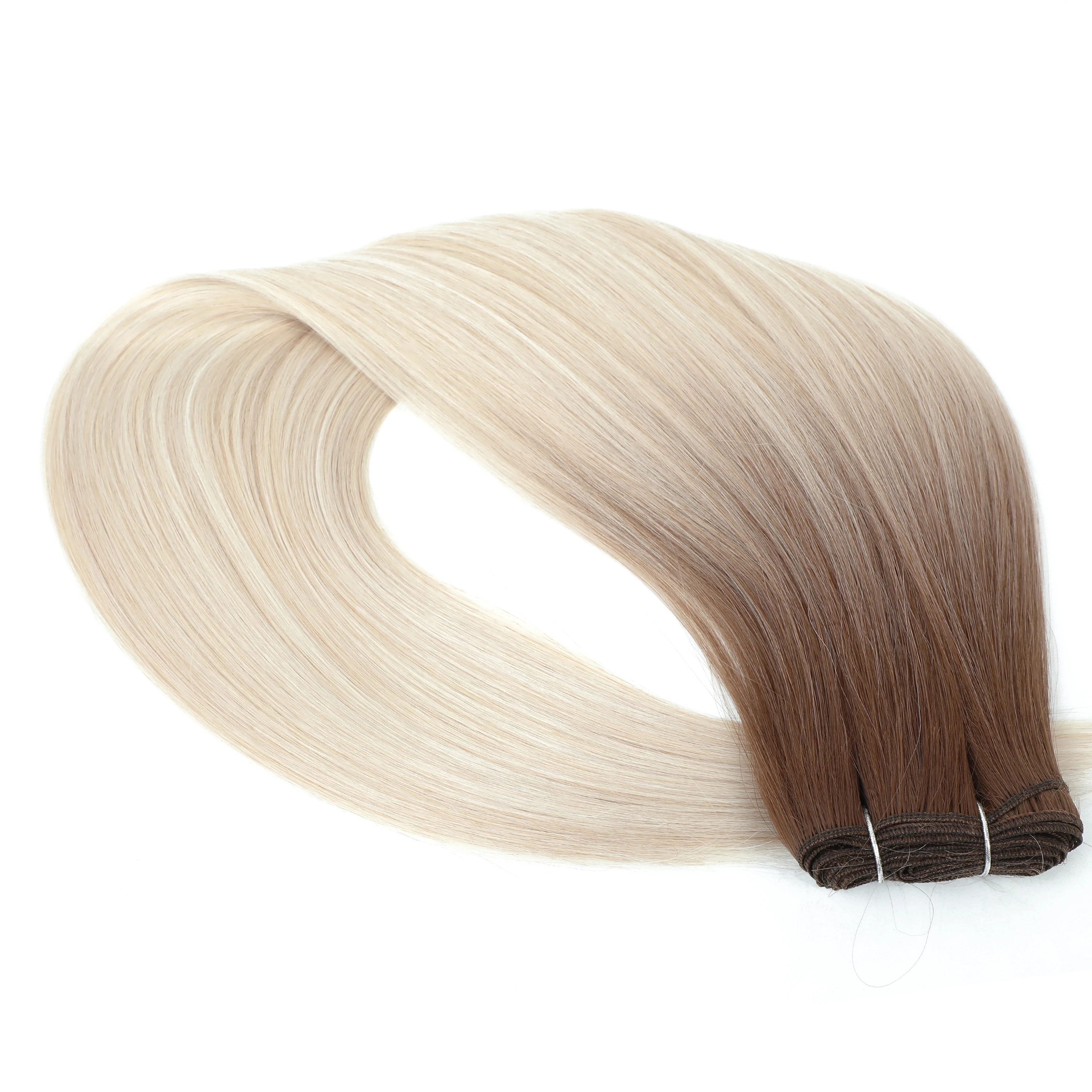 Blonde Straight Hair Bundles Extensions Ponytail Hair Weaving 70cm 80cm Synthetic Straight Hair Bundles Full to End