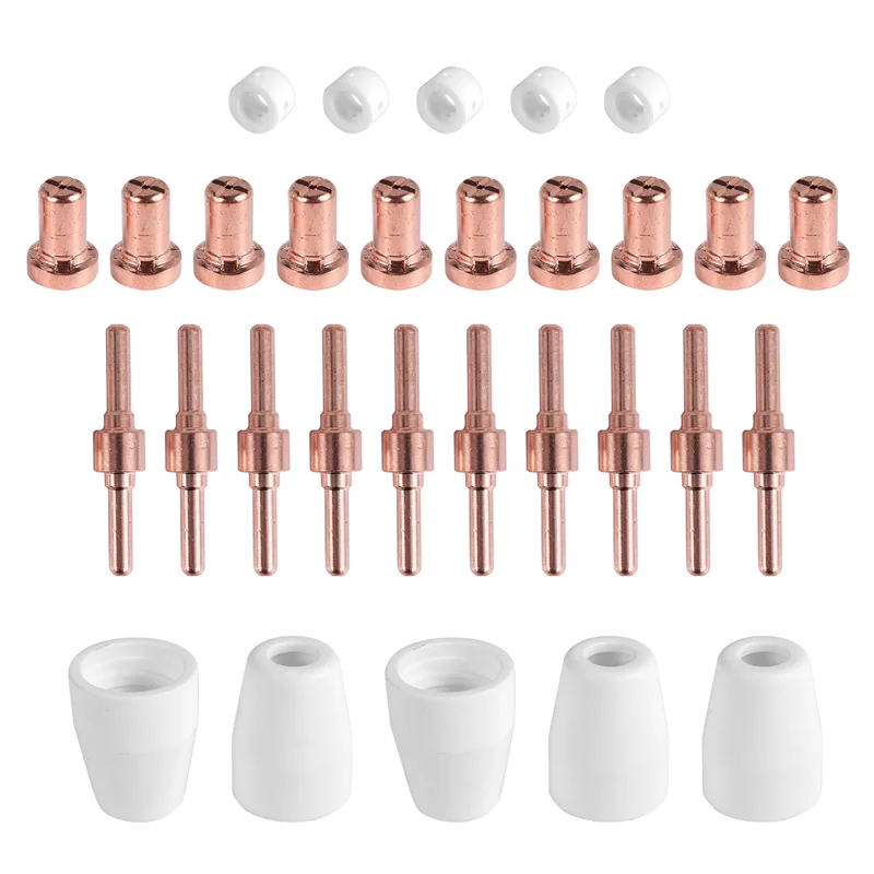ABAH-For PT-31 -40 Plasma Cutter Cutting Torch Consumables KIT Extended 30Pcs